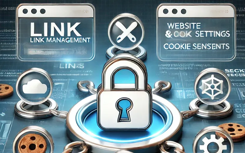 Hình minh họa quản lý liên kết và cookie trên website kết quả bóng đá